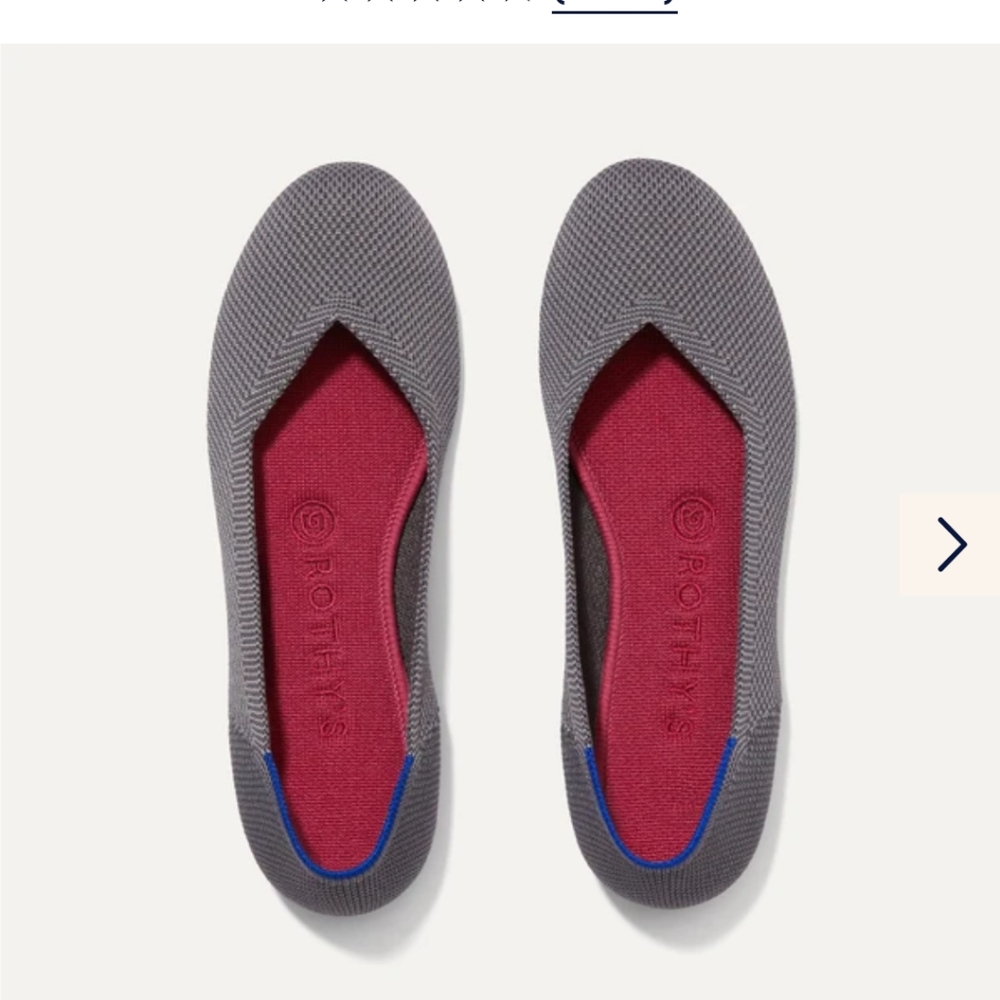 Rothy's The Flat Charcoal 9.5 NWOT